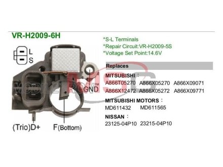 Регулятор напряжения генератора MOBILETRON VRH20096H