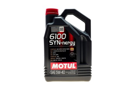 Олива 6100 Syn-nergy SAE 5W40 4 L MOTUL 368350