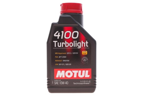 Моторное масло 4100T-light SAE 10W40 1L MOTUL 387601