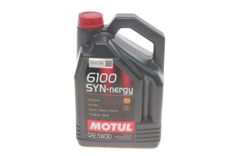 Масло 6100 Syn-nergy SAE 5W30 5 L MOTUL 838351