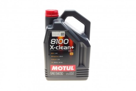 Масло 8100 X-clean + 5W30 5 L MOTUL 854751