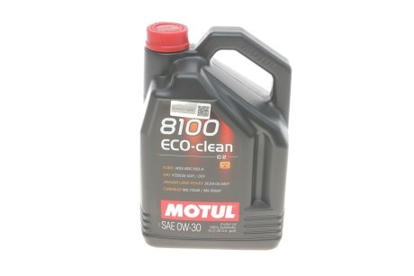 Масло 8100 Eco-clean 0W30 5 L MOTUL 868051