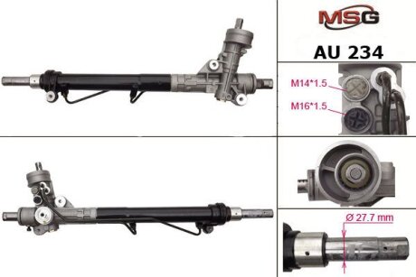 Рульова рейка (з ГПК) Audi A4 00-08 MSG AU234