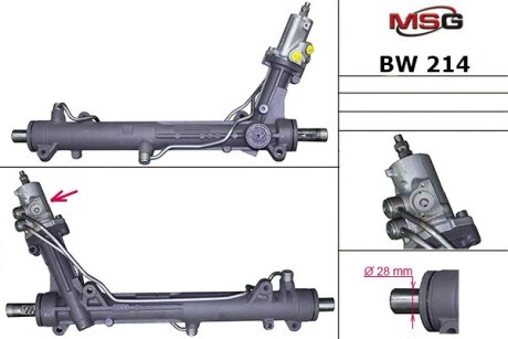 Рульова рейка з ГПК BMW 5 (E60/E61)/6 (E63/E64) 03-11 MSG BW214