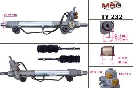 Рулевая рейка с ГУР новая TOYOTA 4RUNNER 09-13,TOYOTA LAND CRUIISER J15 09-13,LEXUS GX 460 09- MSG TY232 (фото 1)