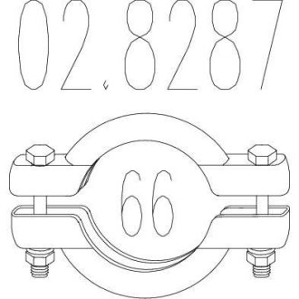 Хомут выхлопной системы MTS 02.8287