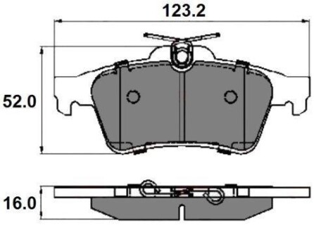 Тормозные колодки зад. Connect/Focus II//Citroen C5/Saab 9-3 01- (ATE) National NP2020