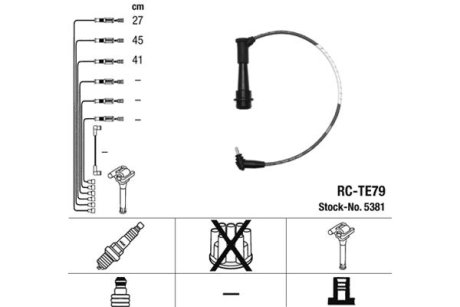 К-кт проводов (RC-TE79) LEXUS GS/IS "3,0 "97-05 NGK 5381