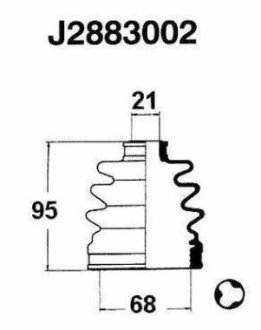 Пыльник шруса NIPPARTS J2883002