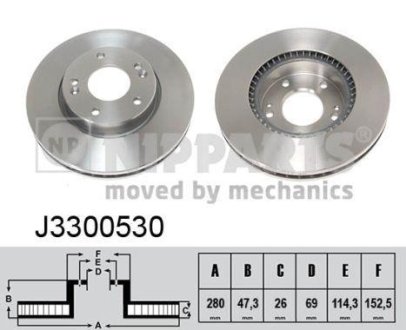 Тормозной диск NIPPARTS J3300530