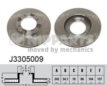 Тормозной диск NIPPARTS J3305009