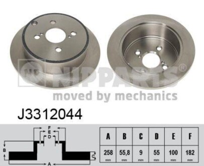 Тормозной диск NIPPARTS J3312044