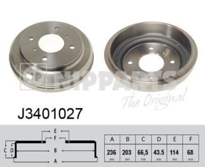 Тормозной барабан NIPPARTS J3401027