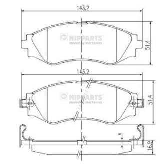 Тормозные колодки NIPPARTS J3600902