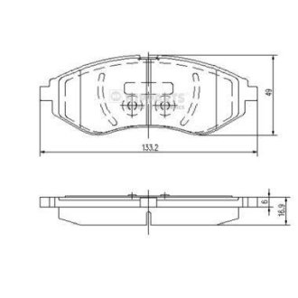 Тормозные колодки NIPPARTS J3600911