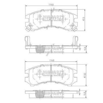 Тормозные колодки NIPPARTS J3601035