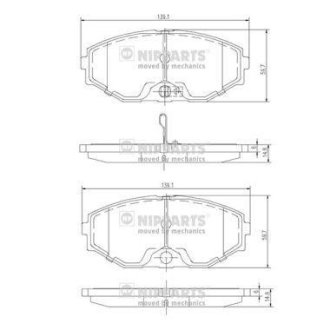 Тормозные колодки NIPPARTS J3601074