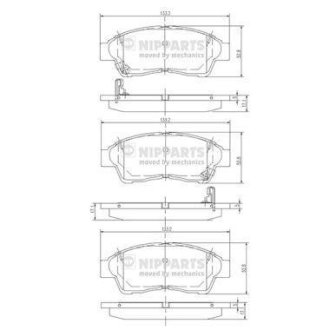 Тормозные колодки NIPPARTS J3602064