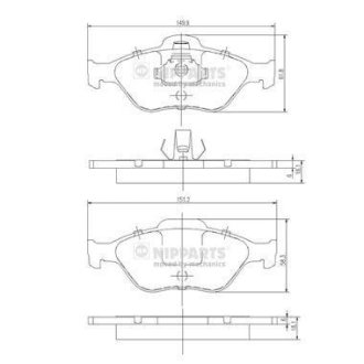 Тормозные колодки NIPPARTS J3603065