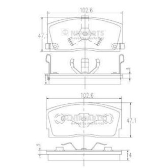 Тормозные колодки NIPPARTS J3606006