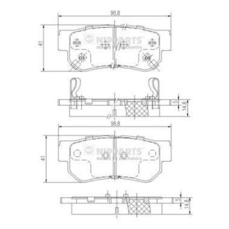 Тормозные колодки NIPPARTS J3610509