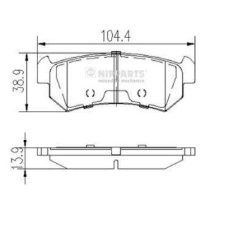 Тормозные колодки NIPPARTS J3610903