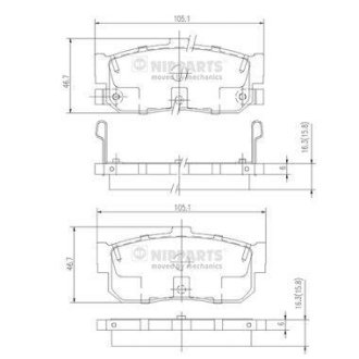 Тормозные колодки NIPPARTS J3611034