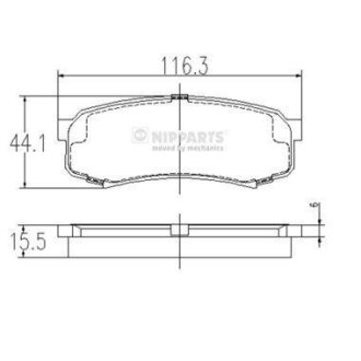 Тормозные колодки NIPPARTS J3612010