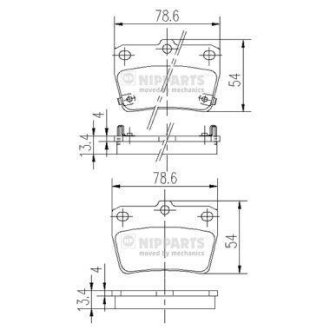 Тормозные колодки NIPPARTS J3612020