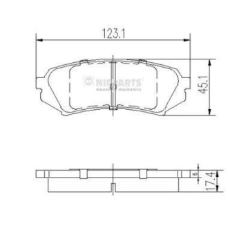 Гальмівні колодки NIPPARTS J3612022