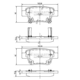 Тормозные колодки NIPPARTS J3612030