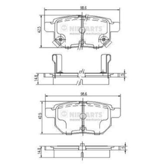 Тормозные колодки NIPPARTS J3612034