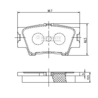 Тормозные колодки NIPPARTS J3612035