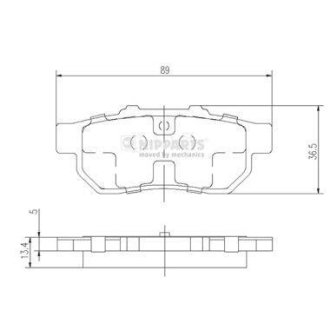 Тормозные колодки NIPPARTS J3614007