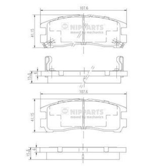 Тормозные колодки NIPPARTS J3615003