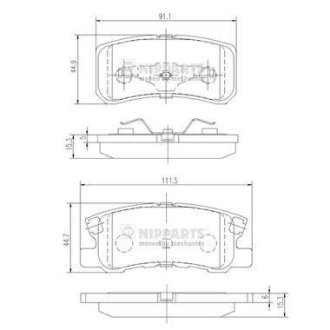 Тормозные колодки NIPPARTS J3615010