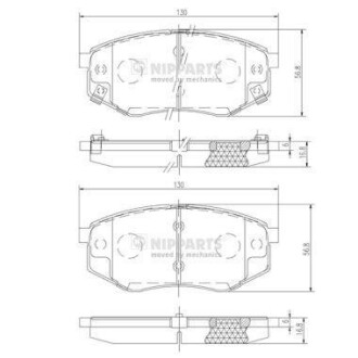 Гальмівні колодки NIPPARTS N3600545