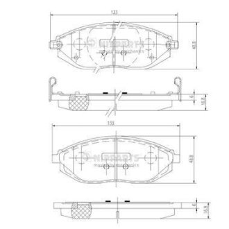 Тормозные колодки NIPPARTS N3600916