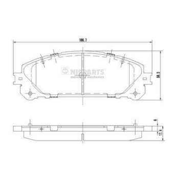 Тормозные колодки NIPPARTS N3602139