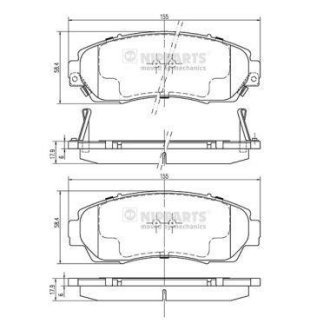 Тормозные колодки NIPPARTS N3604073