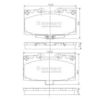 Тормозные колодки NIPPARTS N3607022