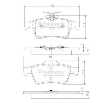 Тормозные колодки NIPPARTS N3613022