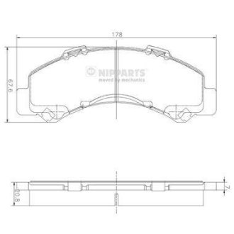 Тормозные колодки NIPPARTS N3619003