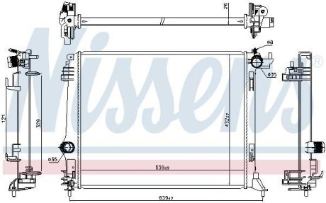 Радиатор системы охлаждения NISSENS 606474