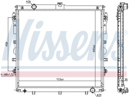 Радиатор охлаждения NISSENS 606523