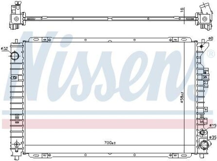 Радіатор двигуна NISSENS 606556