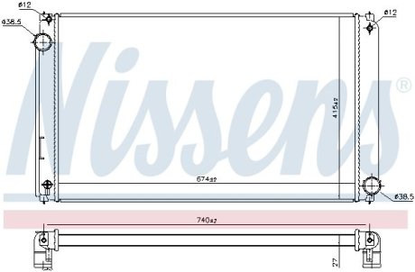 Радиатор охлаждения NISSENS 606635