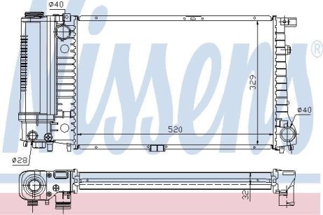 Радиатор охлаждения NISSENS 60736A