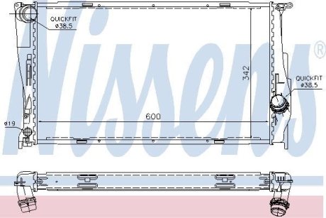 Радіатор охолоджування NISSENS 60785A