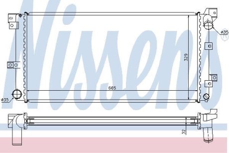 Радиатор охлаждения NISSENS 60985